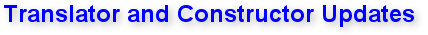 Translator and Constructor Updates