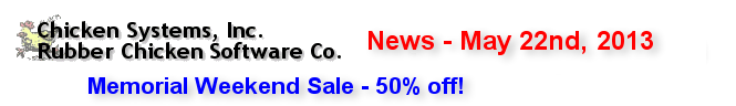 Chicken Systems 50% off Memorial Weekend Sale