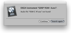 EXS24 File Not Found
