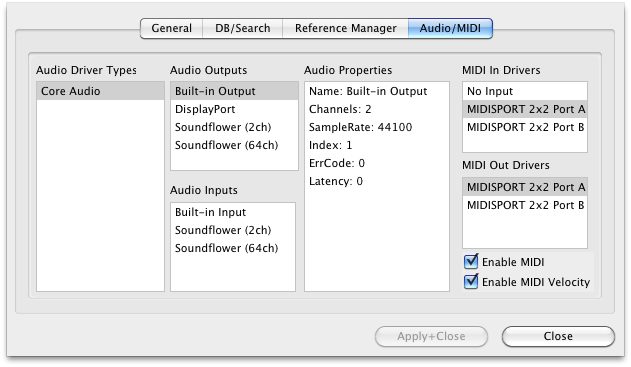 Audio Driver Types Kontakt Assistant : Preferences